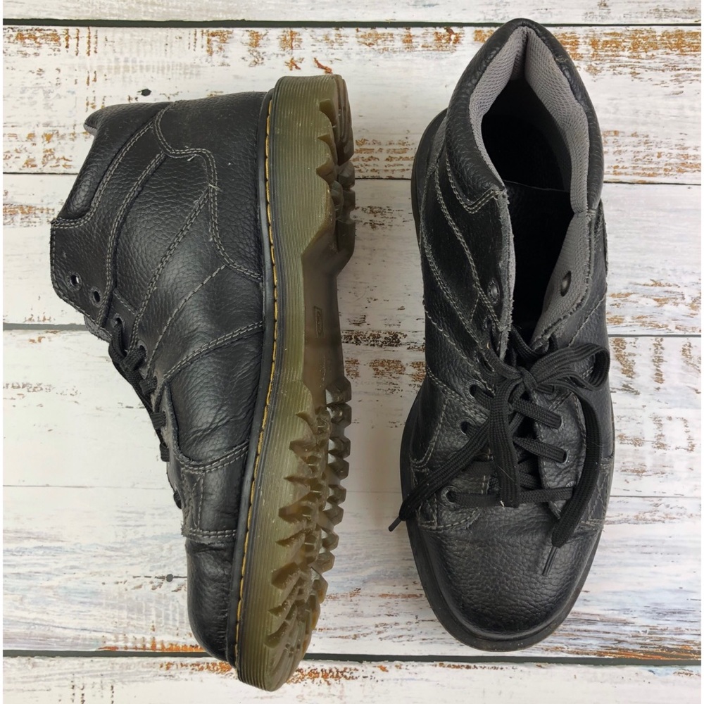 Doc Martens Harrisland Black Leather Boots Size 12